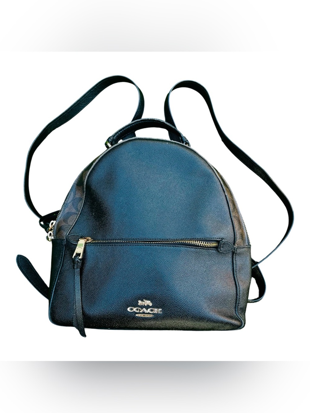 Coach Jordyn backpack in signature black and brown leather! 🤎🖤